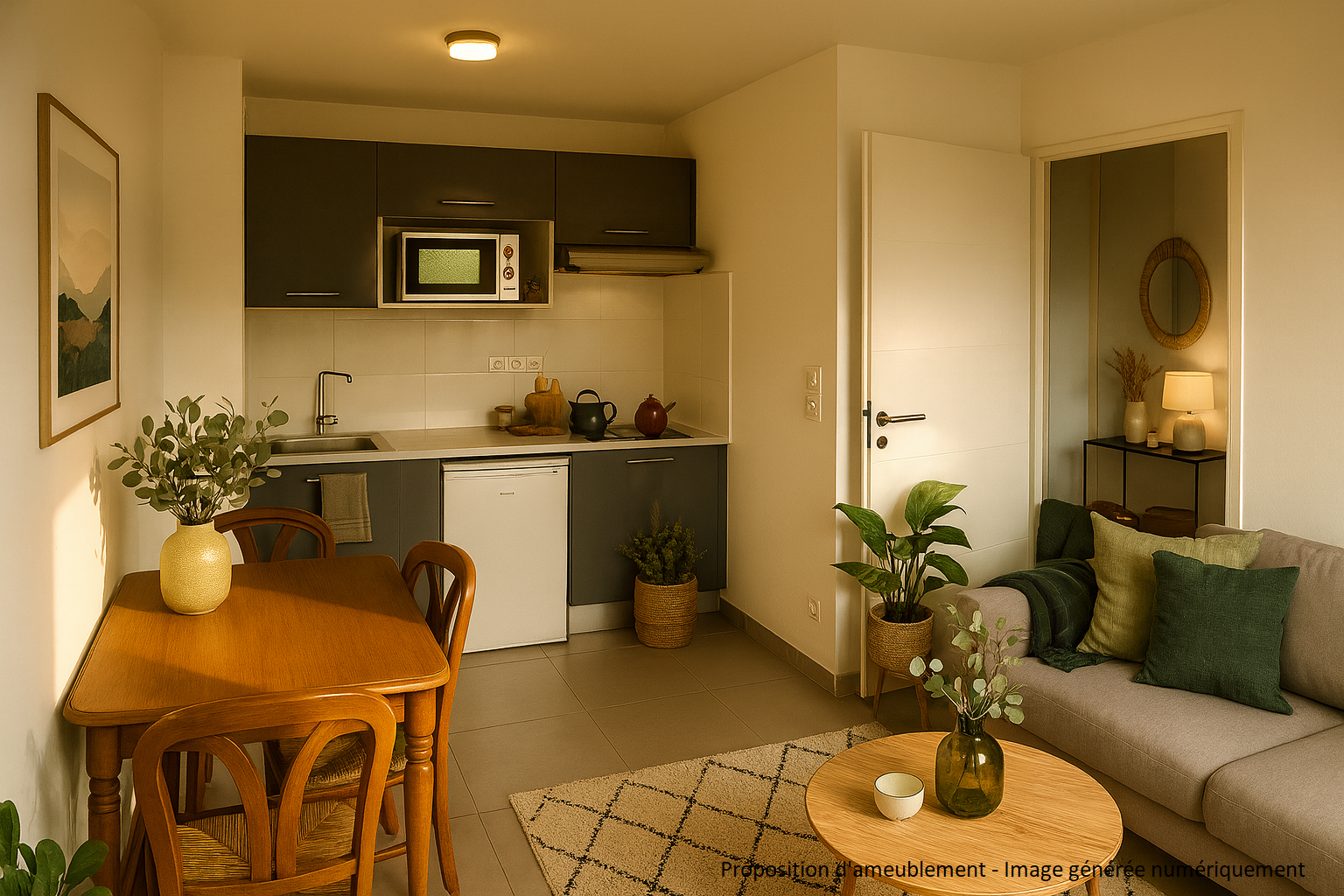 T2- 45m2 avec terrasse de 13m2 exposé sud et pkg à Beauzelle, coté Blagnac
